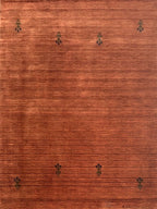 Terracotta Rust Minimalist Tribal Rug