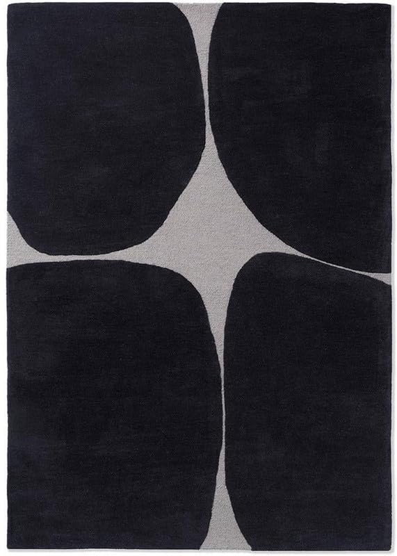 Modern Black Abstract Geometric Rug