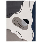 Blue, Grey & Ivory Wool Rug
