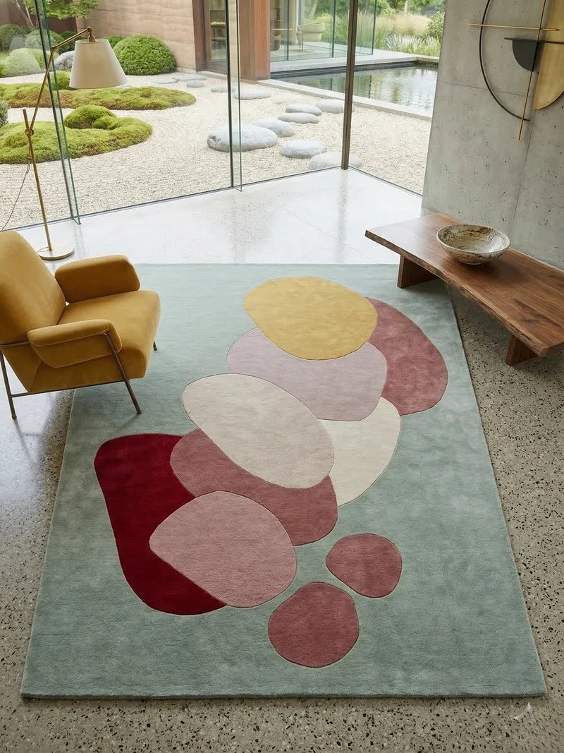 Abstract Color Block Geometric Rug
