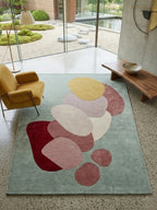 Abstract Color Block Geometric Rug