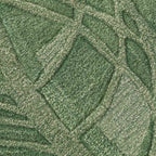 Botanical Green Textured Wool Rug