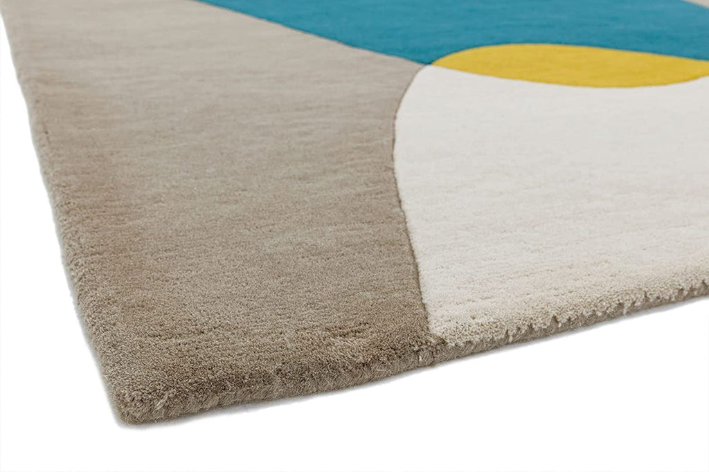 Abstract Teal Rug