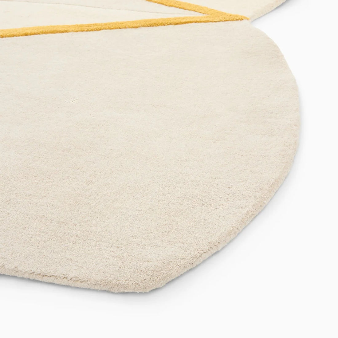 Gold Geometric Wool Rug