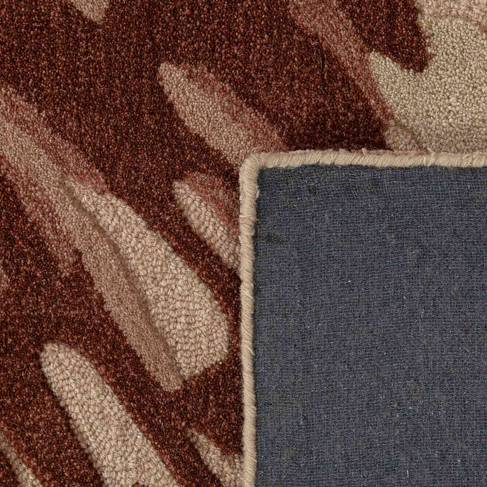 Rustic Rose Abstract Wool Rug