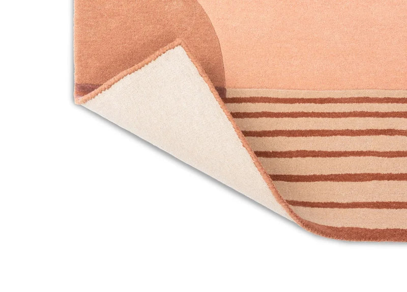 Minimal Peach Abstract Geometric Rug