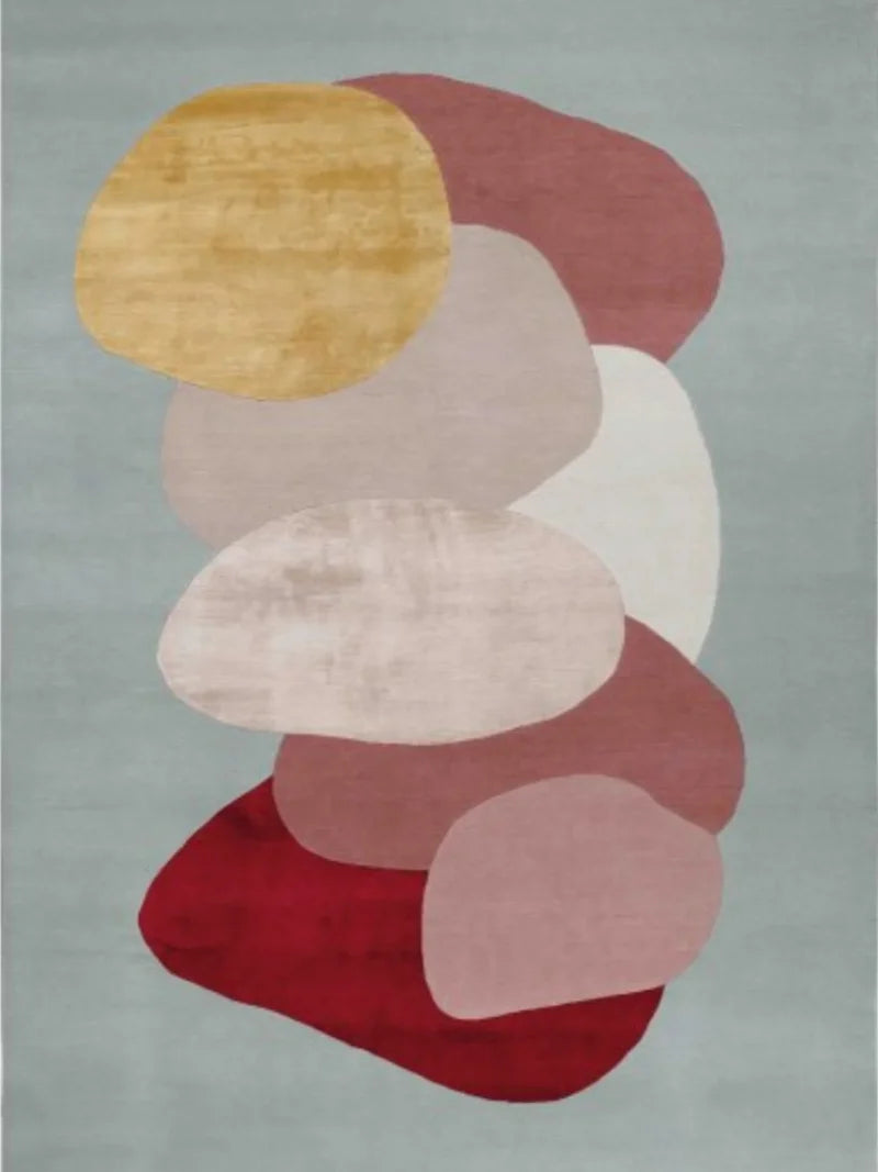 Abstract Color Block Geometric Rug