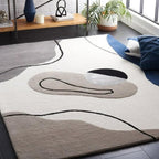 Blue, Grey & Ivory Wool Rug