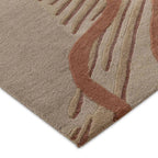 Abstract Terracotta Organic Geometric Rug