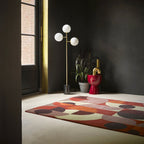 Modern Abstract Multicolor Artistic Area Rug