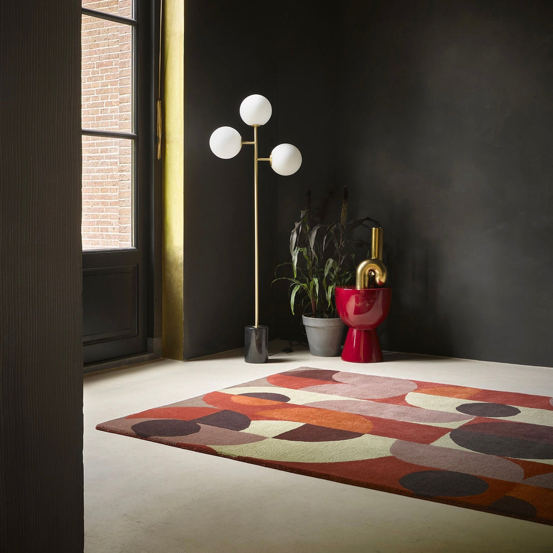 Modern Abstract Multicolor Artistic Area Rug