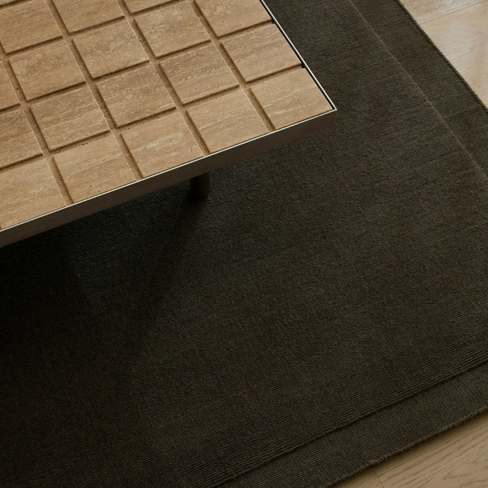Solid Dark Brown Rug