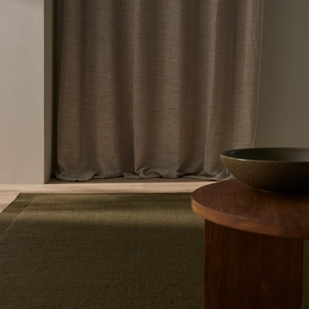 Dark Olive Green Solid Rug
