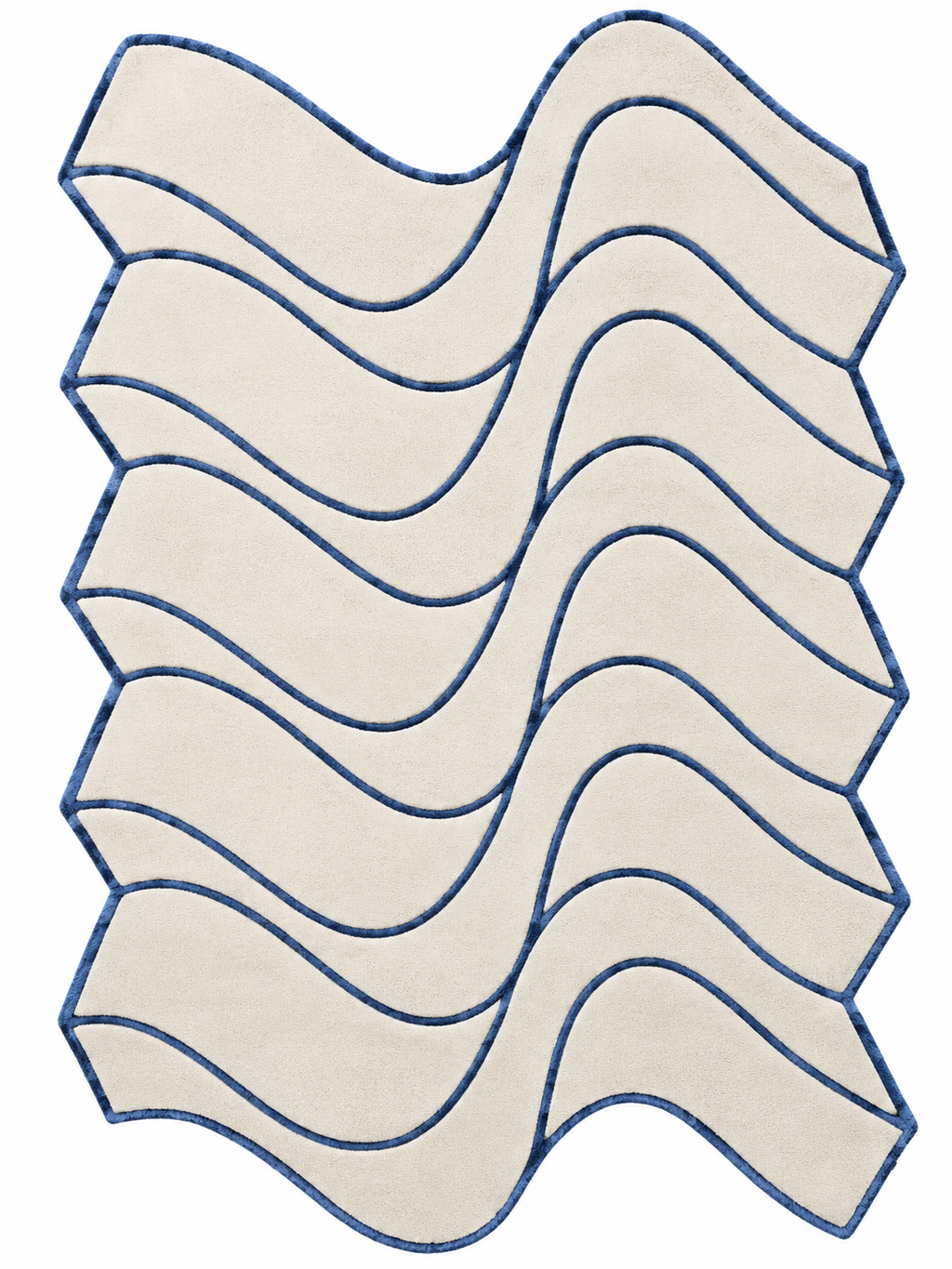Abstract Wave Wool Rug