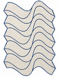 Abstract Wave Wool Rug