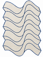 Abstract Wave Wool Rug