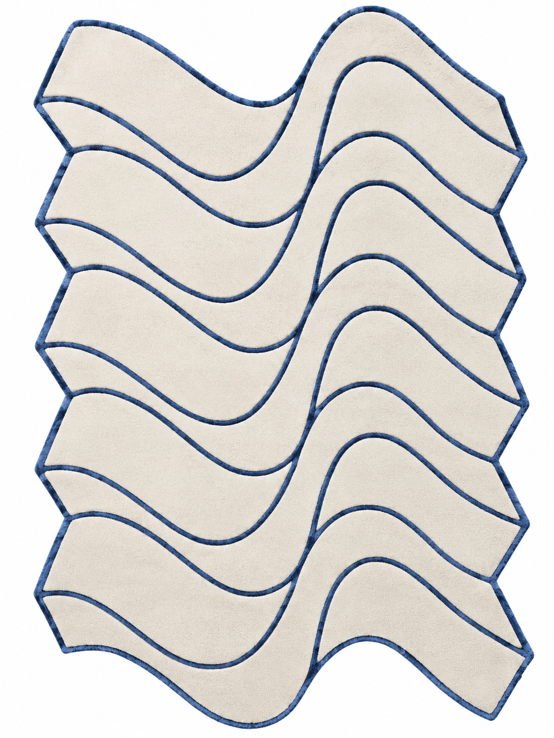 Abstract Wave Wool Rug