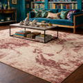 Rustic Rose Abstract Wool Rug