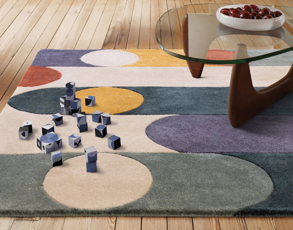 Contemporary Geometric Circle Area Rug