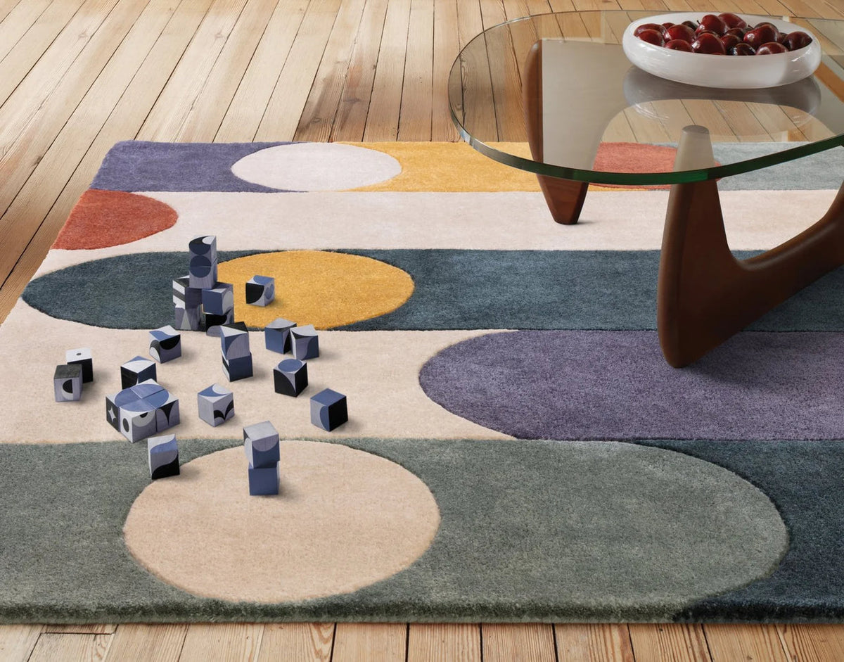 Contemporary Geometric Circle Area Rug