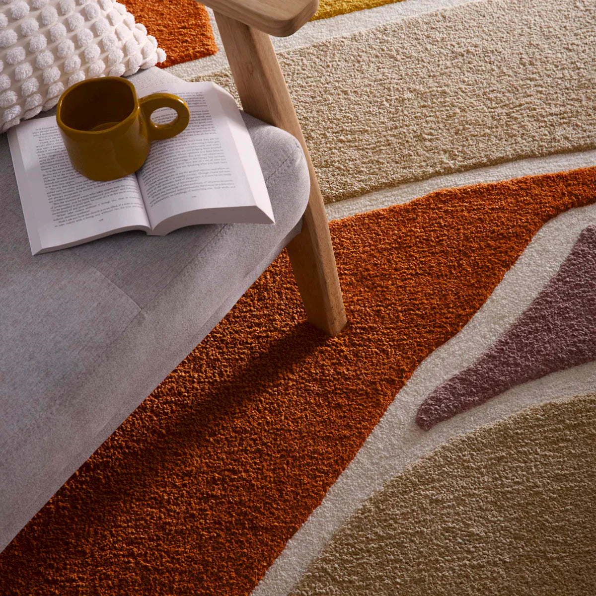 Contemporary Color Block Geometric Rug