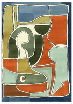 Multicolor Contemporary Area Rug