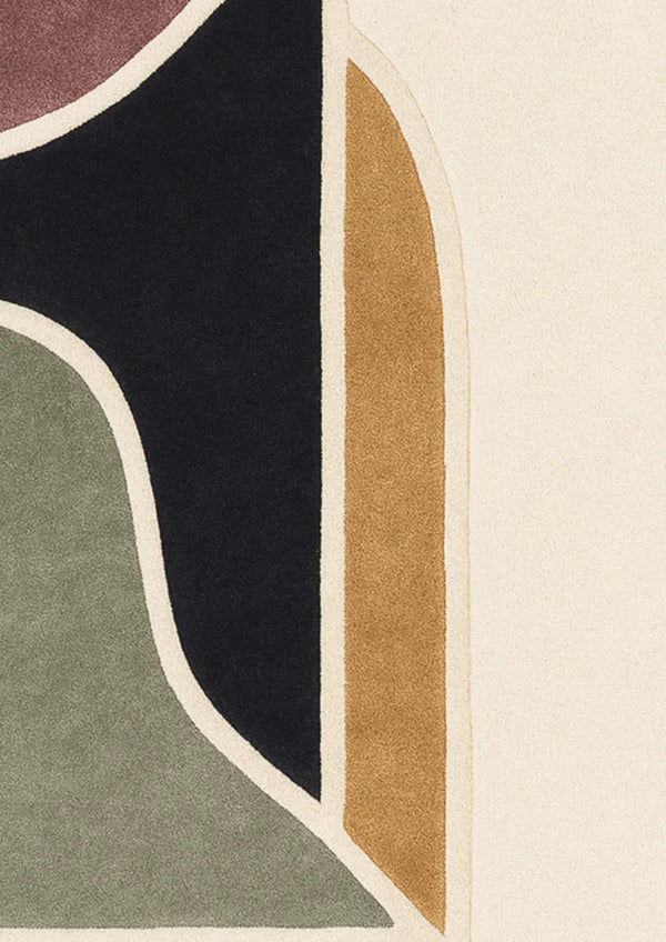 Contemporary Multicolor Area Rug 2