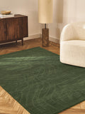 Forest Green Plush Solid Rug