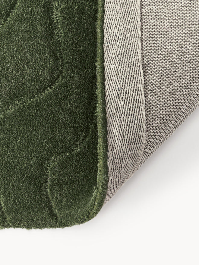 Forest Green Plush Solid Rug