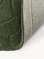 Forest Green Plush Solid Rug