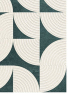 Geometric Arch Pattern Wool Rug