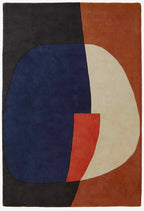 Modern Abstract Geometric Color Block Rug