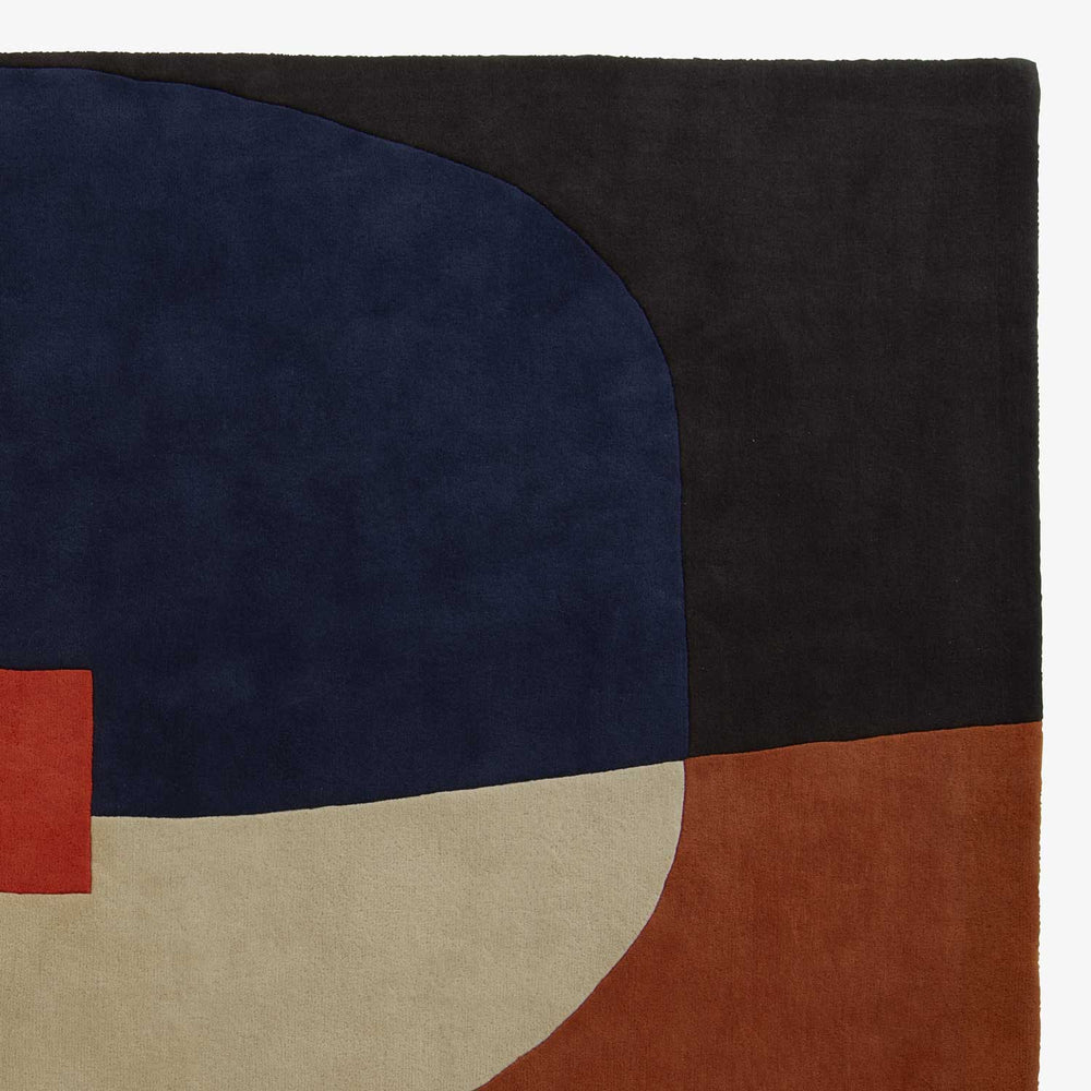 Modern Abstract Geometric Color Block Rug