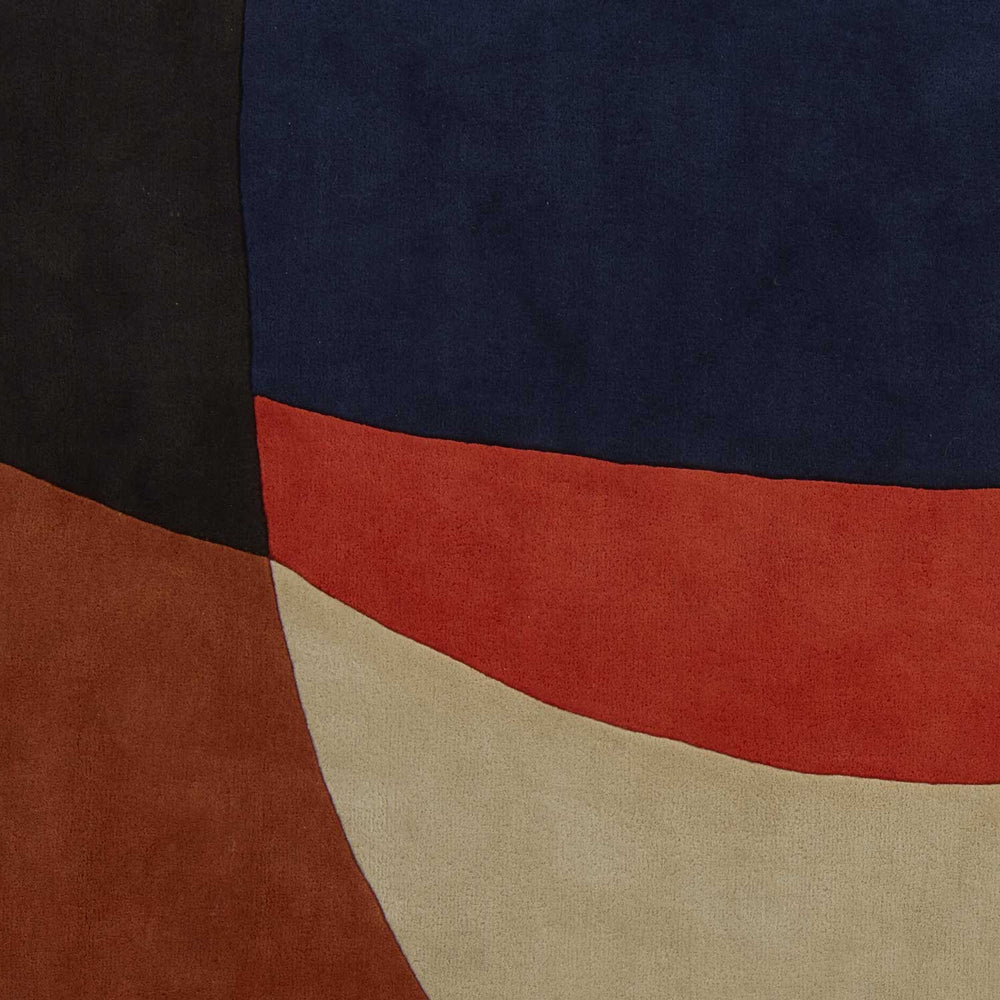 Modern Abstract Geometric Color Block Rug