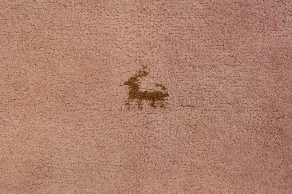 Blush Pink & Blue Traditional Border Rug