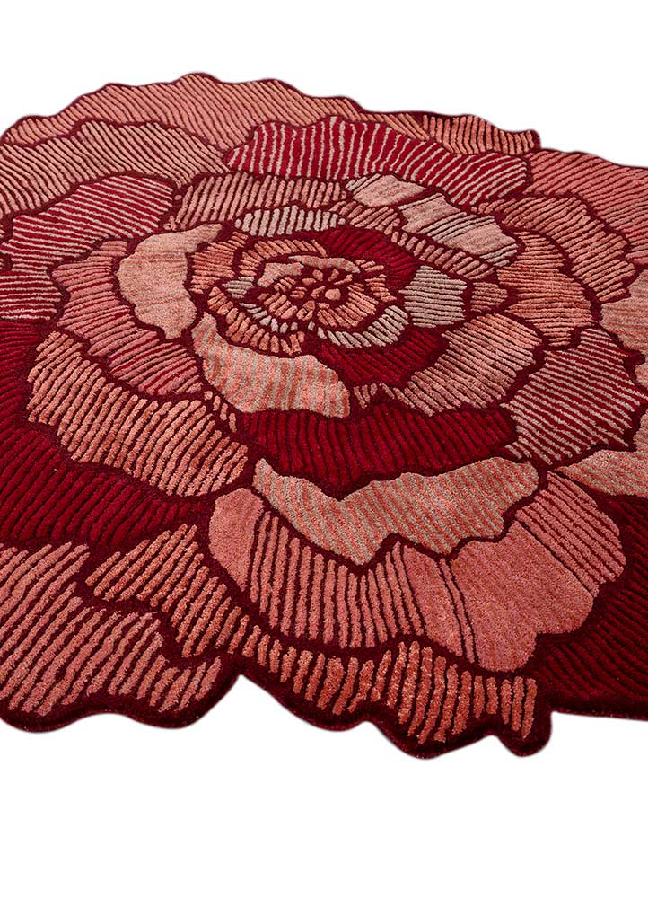 Luxury Red Floral Rug