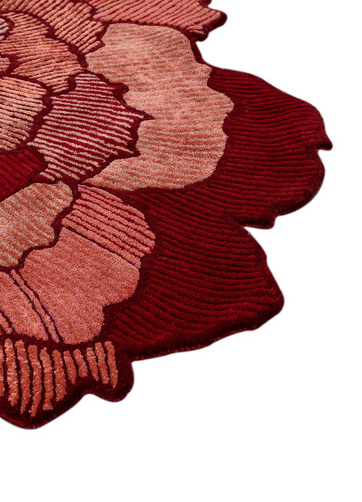 Luxury Red Floral Rug