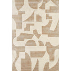 Beige & Cream Abstract Geometric Area Rug