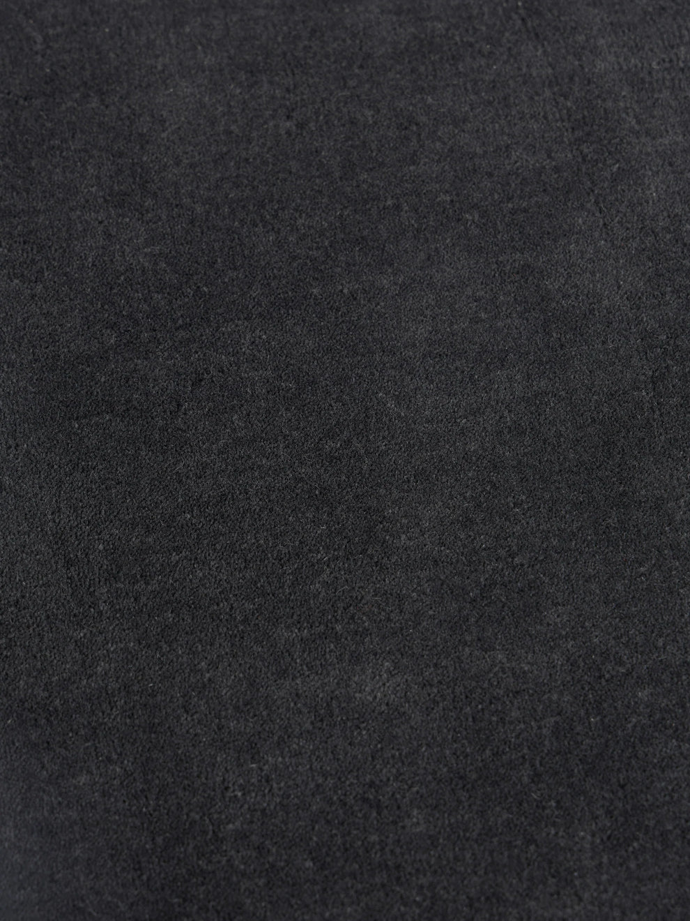 Midnight Black Solid Wool Rug
