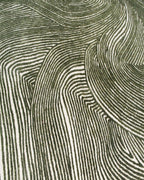 Olive Contour Abstract Unshaped Rug
