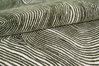 Olive Contour Abstract Unshaped Rug