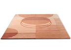 Minimal Peach Abstract Geometric Rug