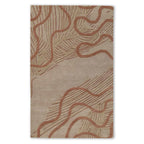 Abstract Terracotta Organic Geometric Rug