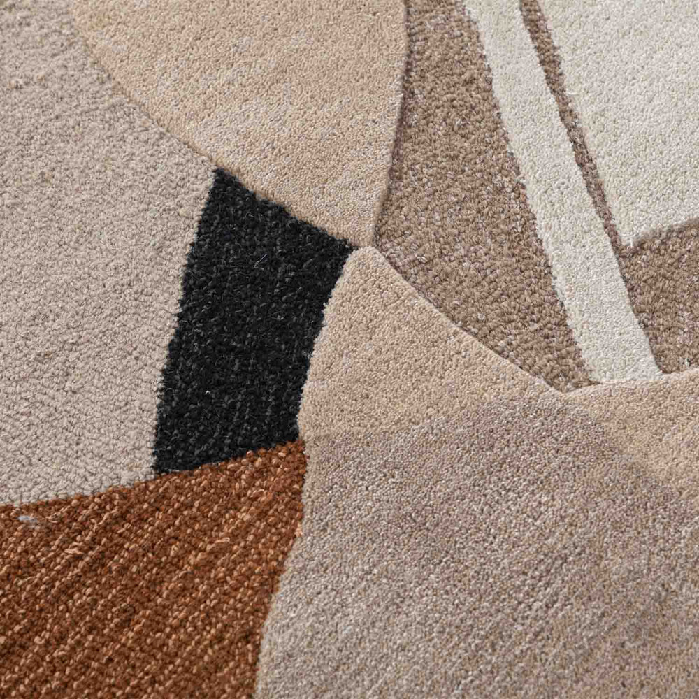 Modern Abstract Geometric Shapes Rug