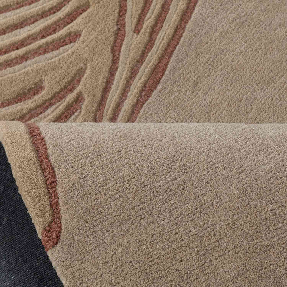 Abstract Terracotta Organic Geometric Rug