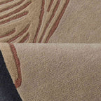 Abstract Terracotta Organic Geometric Rug