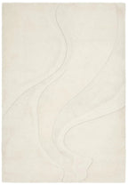Modern Ivory Abstract Flow Area Rug