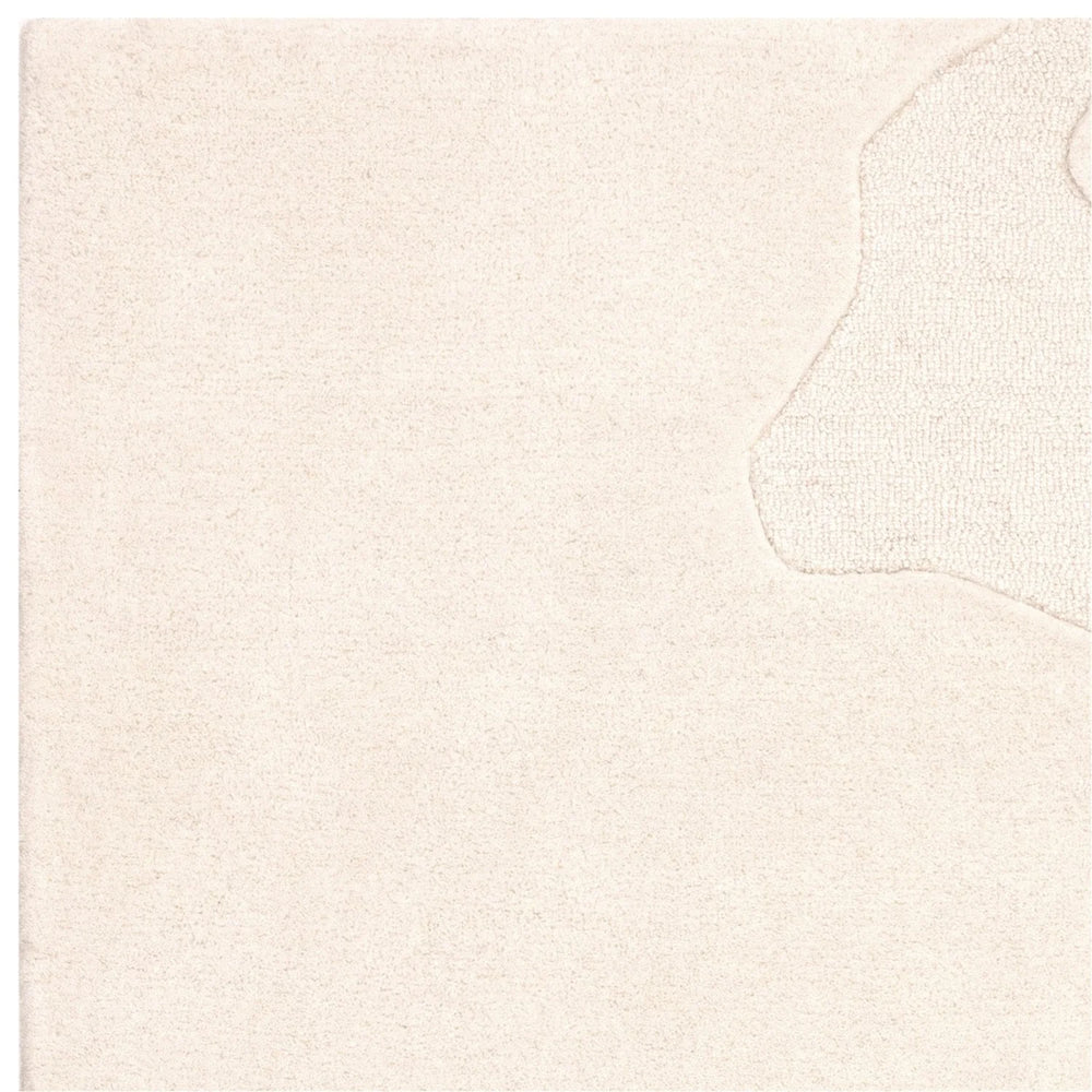 Modern Ivory Abstract Flow Area Rug