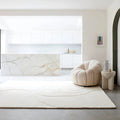 Modern Ivory Abstract Flow Area Rug
