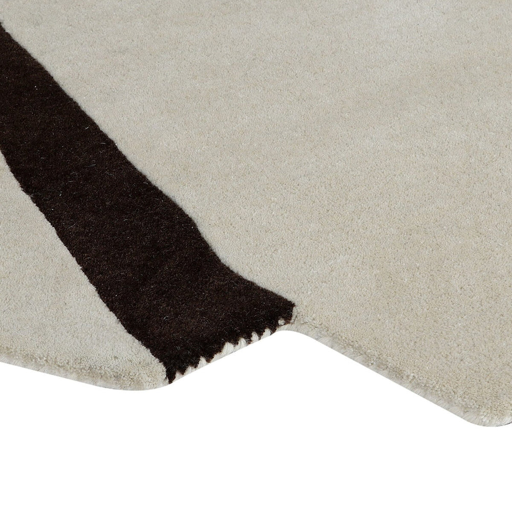 Modern Black & Ivory Abstract Geometric Area Rug